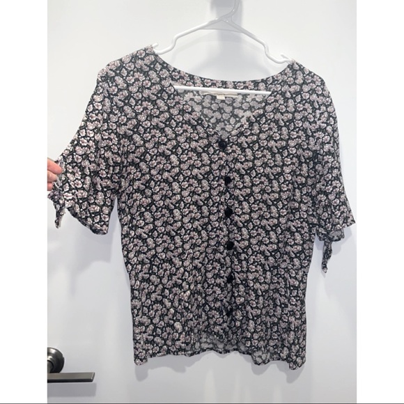 Floral Blouse with tied sleeves - Picture 1 of 2